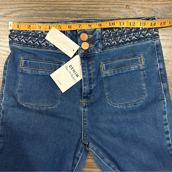 Miss Selfridge Plaited Flare  Jeans - Picture 7 of 11